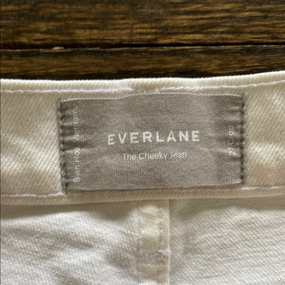 Everlane “the cheeky jean” cropped white denim - Picture 2 of 5